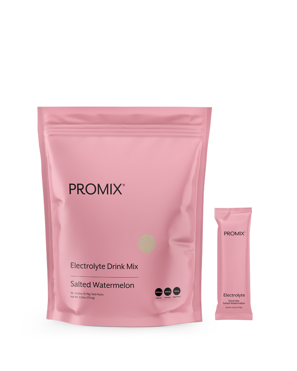 Salted Watermelon Electrolyte Drink Mix, Lightly Sweetened