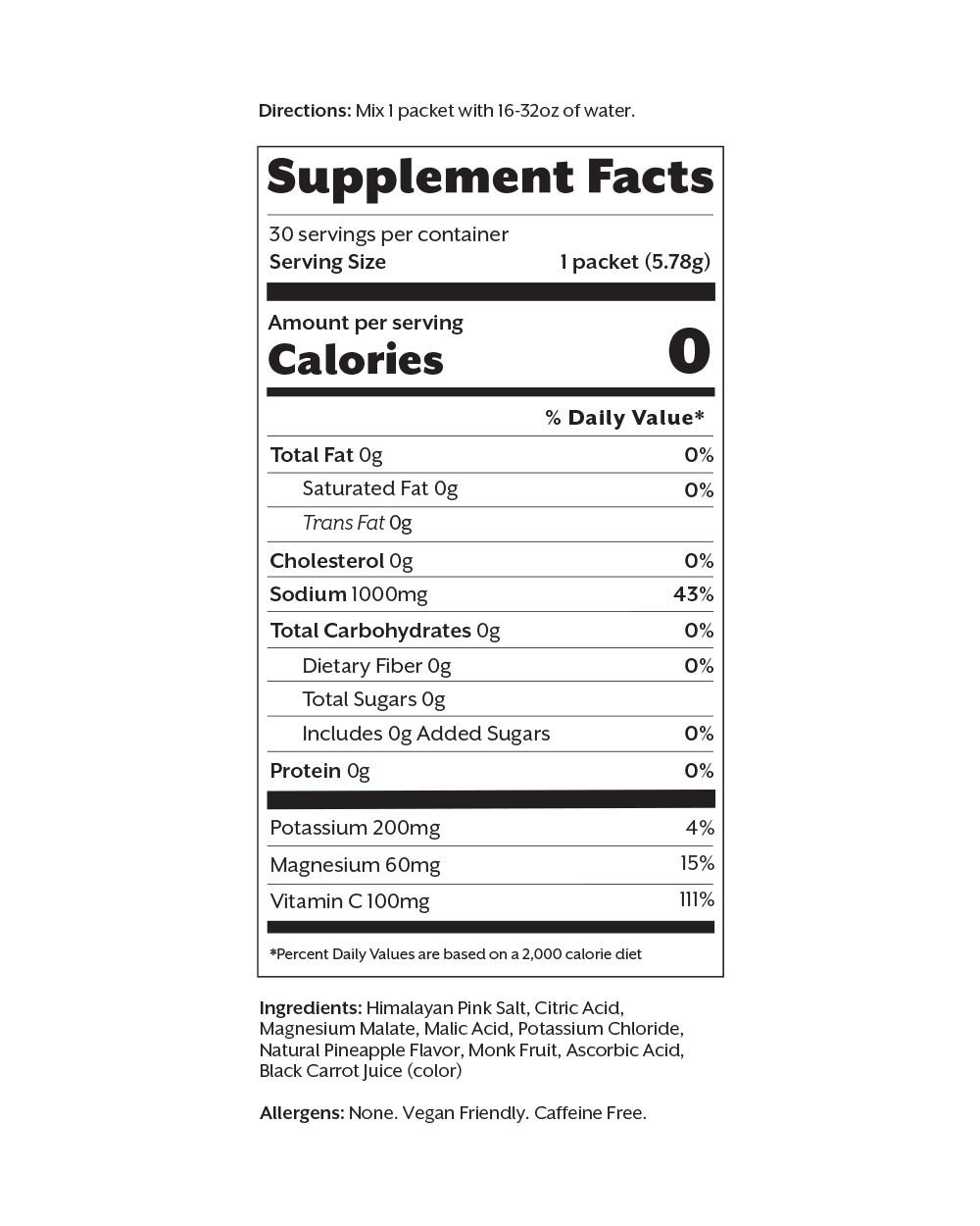 Salted Pineapple Electrolyte Drink Mix