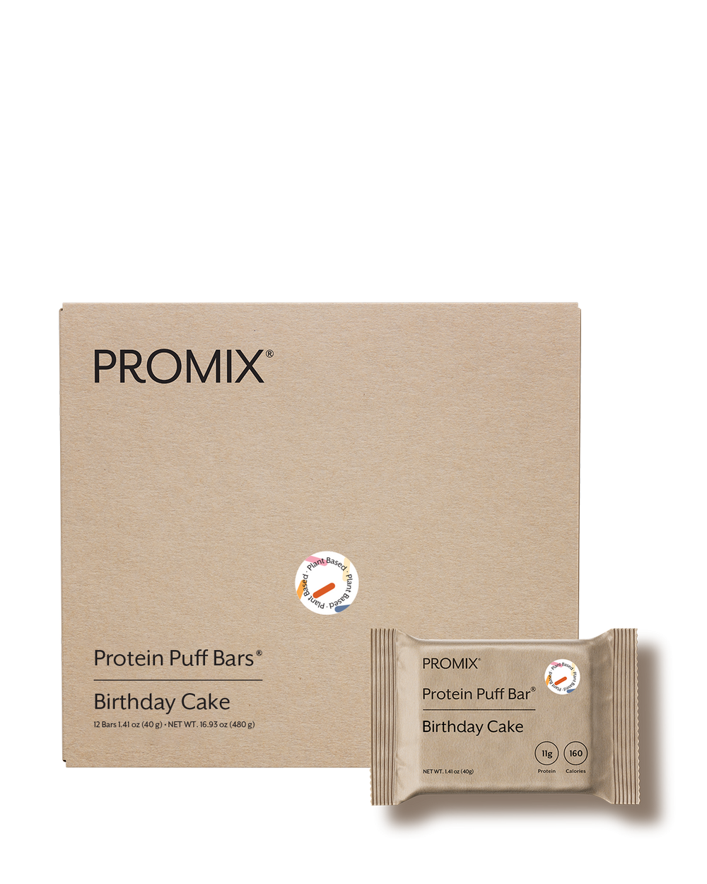 Birthday Cake Plant Protein Puff Bars