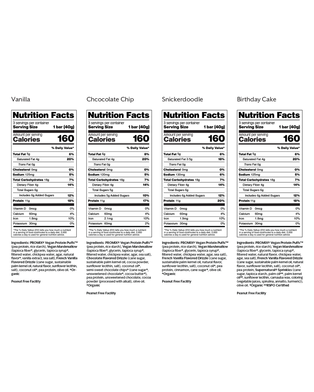 Plant Based Protein Puff Bars Variety Pack