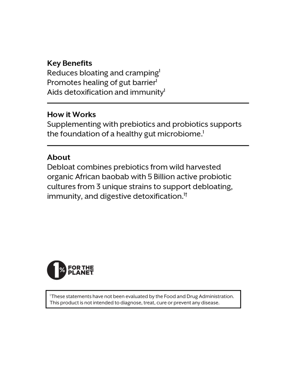 Unflavored Debloat: Prebiotic + Probiotic