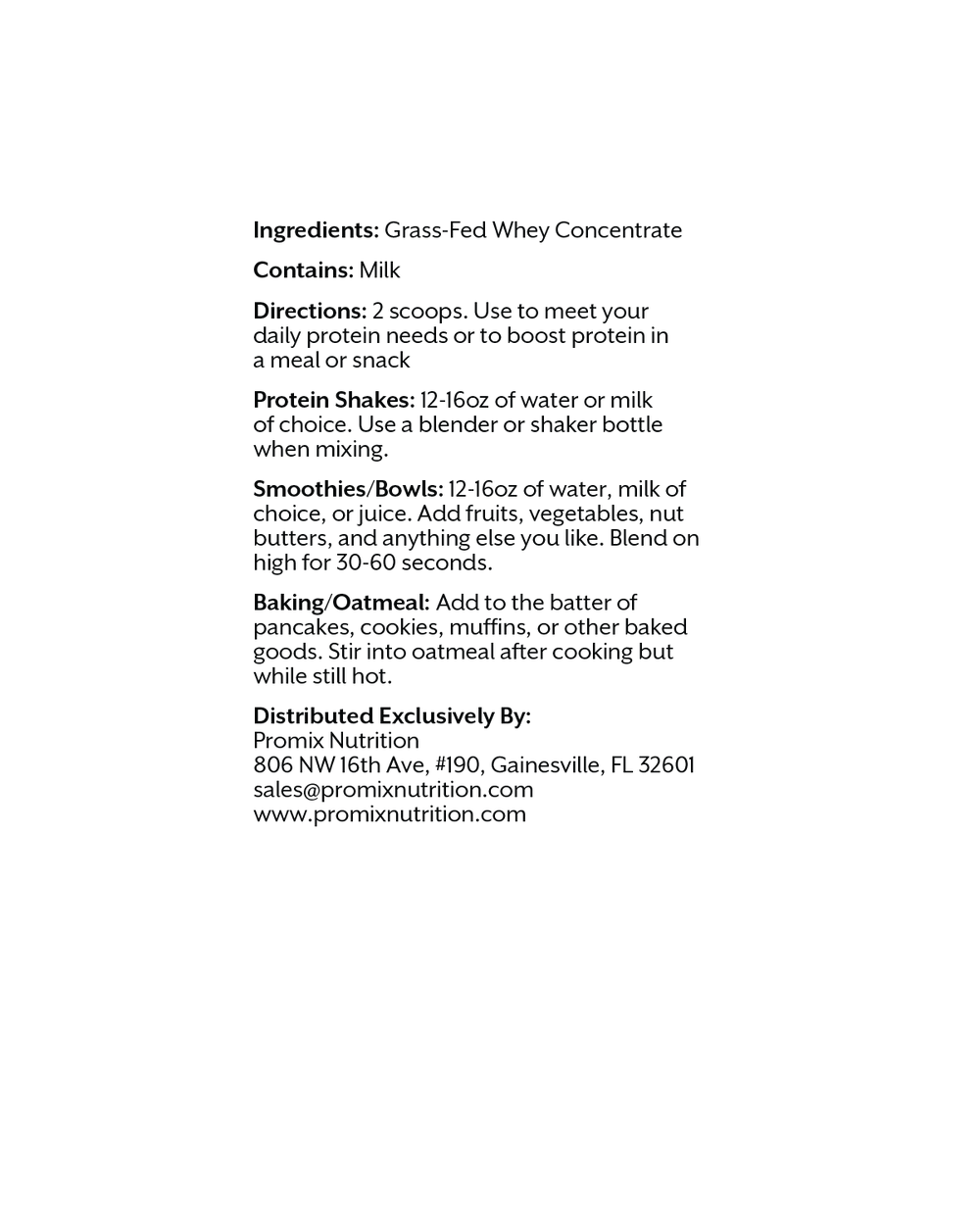 One Ingredient Whey Protein Powder