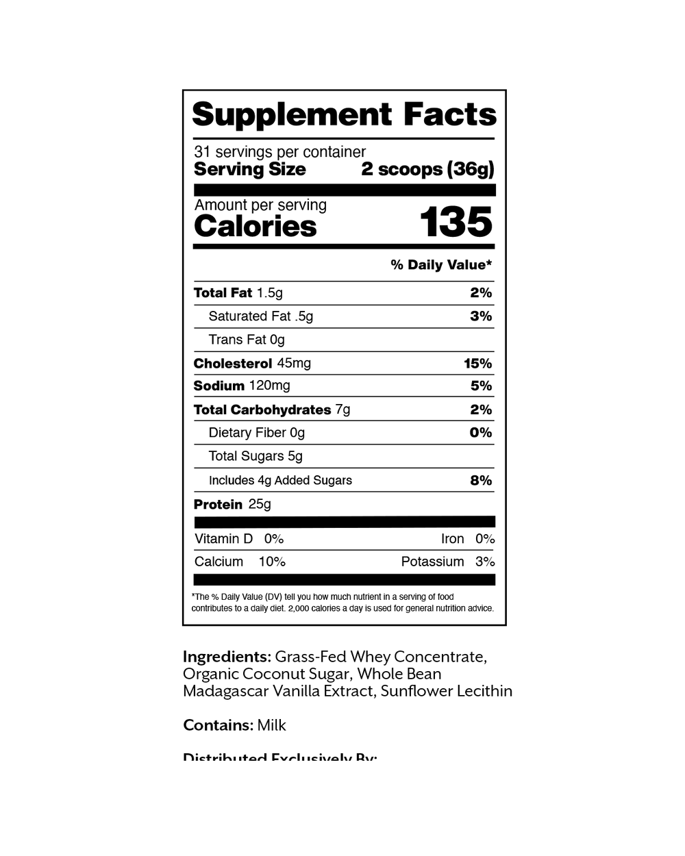 Vanilla Whey Protein Powder