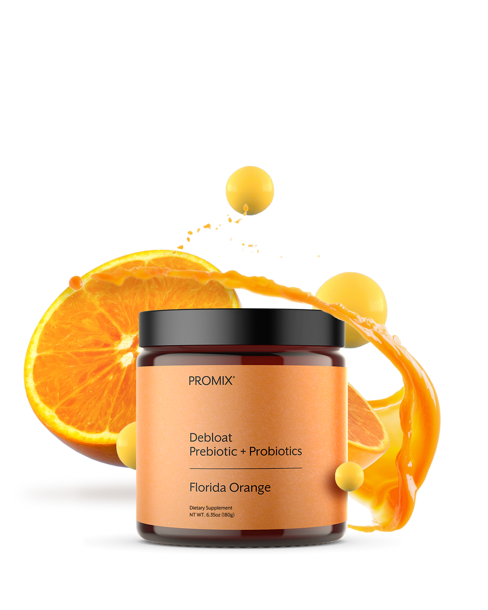 Debloat: Prebiotic + Probiotic Florida Orange, 30 Serving Jar