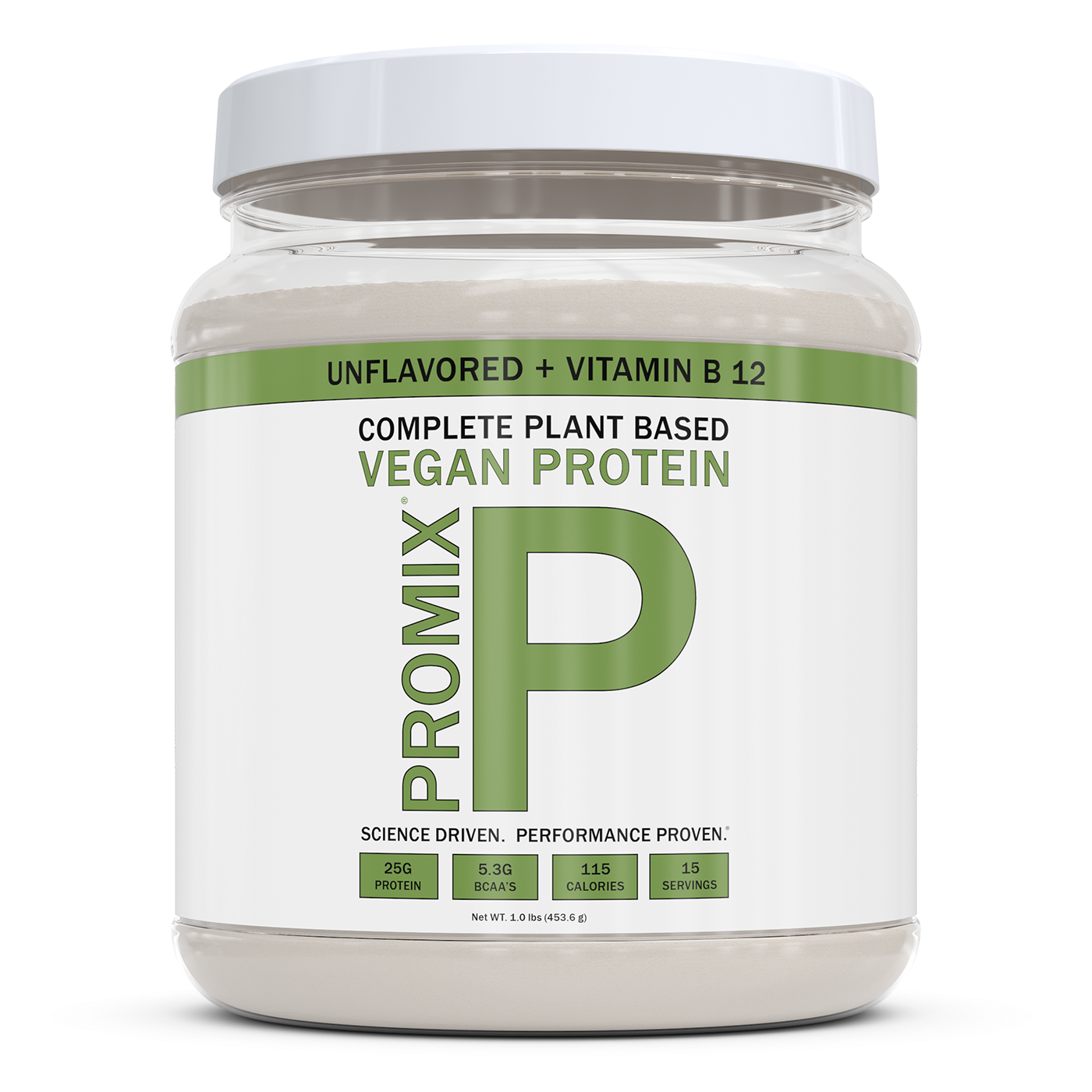 Unflavored Vegan Protein Powder, Size: 1 LB