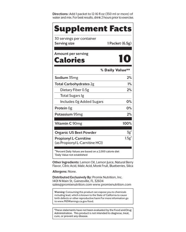 propionyl-l-carnitine facts 5% Nutrition Nutrition Liquid L-Carnitine 3150  473ml Blood Flow Berry Beets |