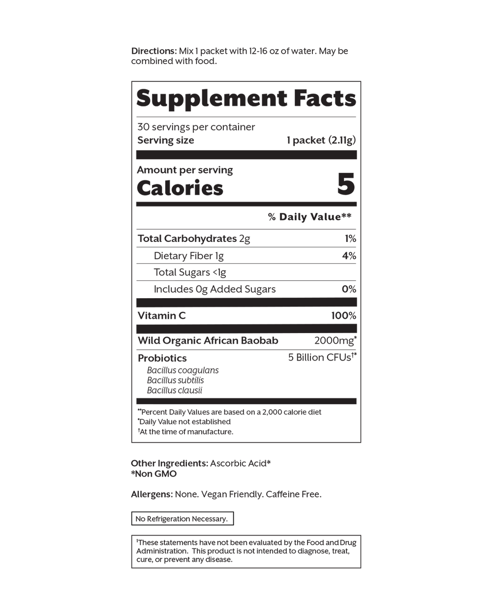 Unflavored Debloat: Prebiotic + Probiotic, 30 Single Sticks