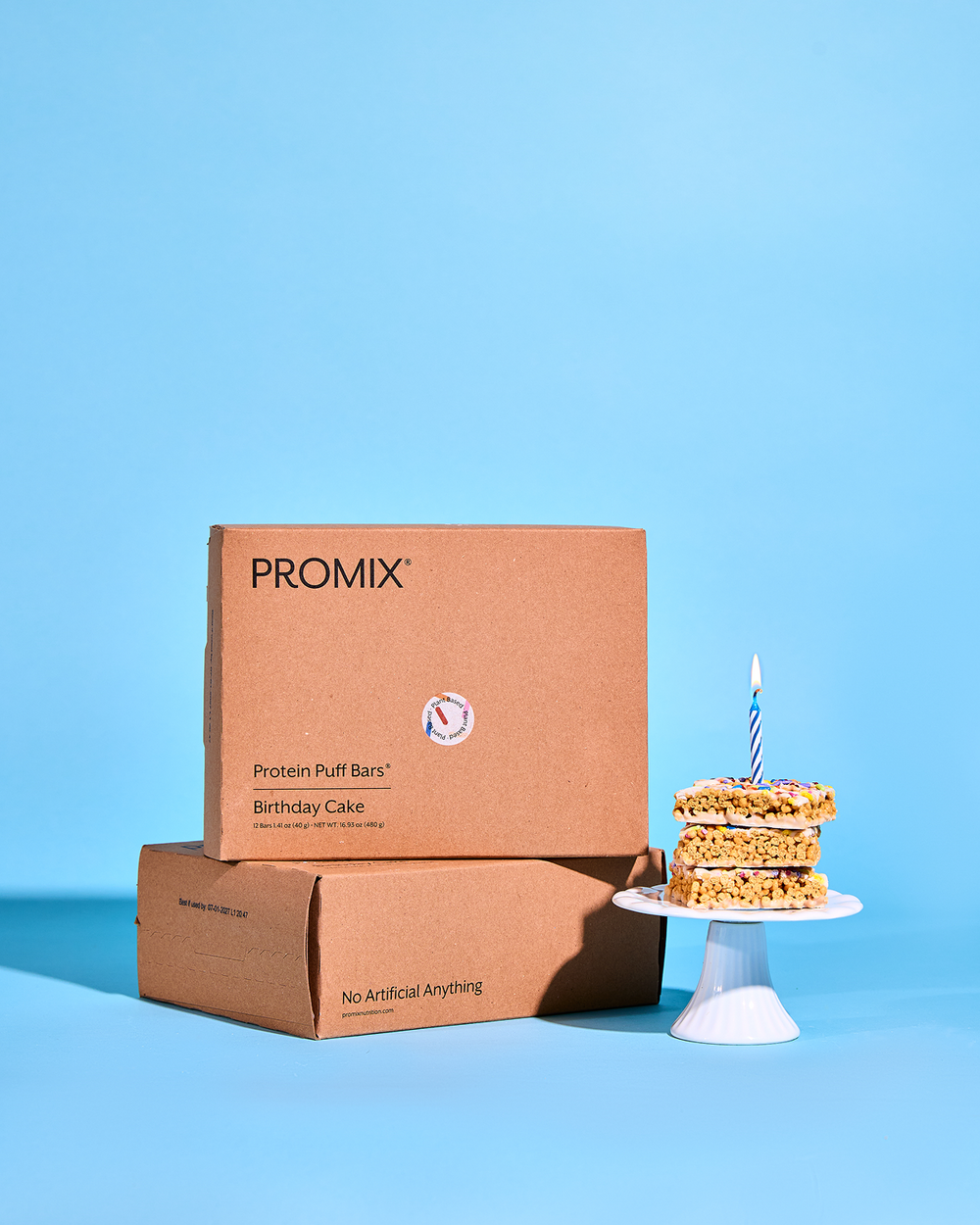 Birthday Cake Plant Protein Puff Bars