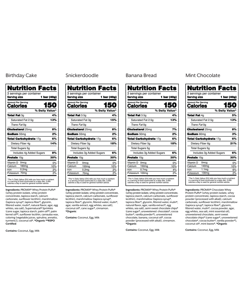 Protein Puff Bars Variety Pack V2 | Promix Nutrition®