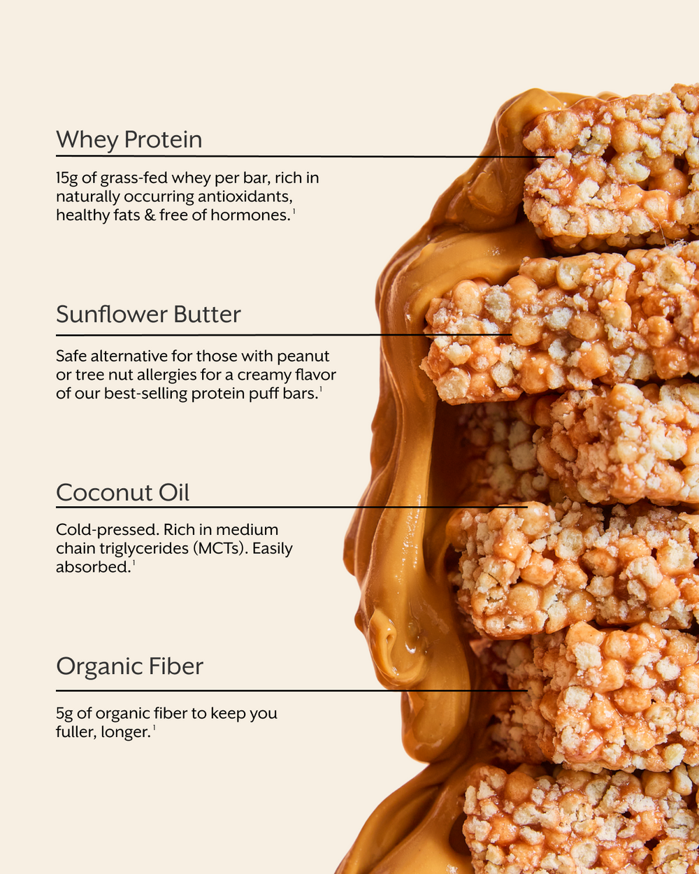 Sunflower Butter Protein Puff Bars
