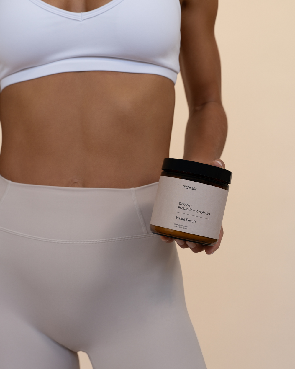 White Peach Debloat: Prebiotic + Probiotic, 30 Serving Jar