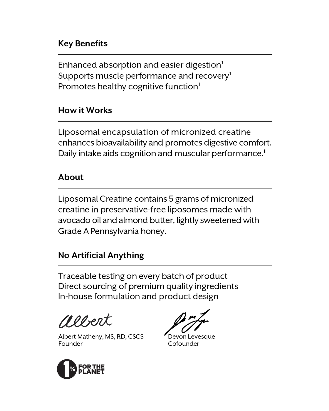 Liposomal Creatine