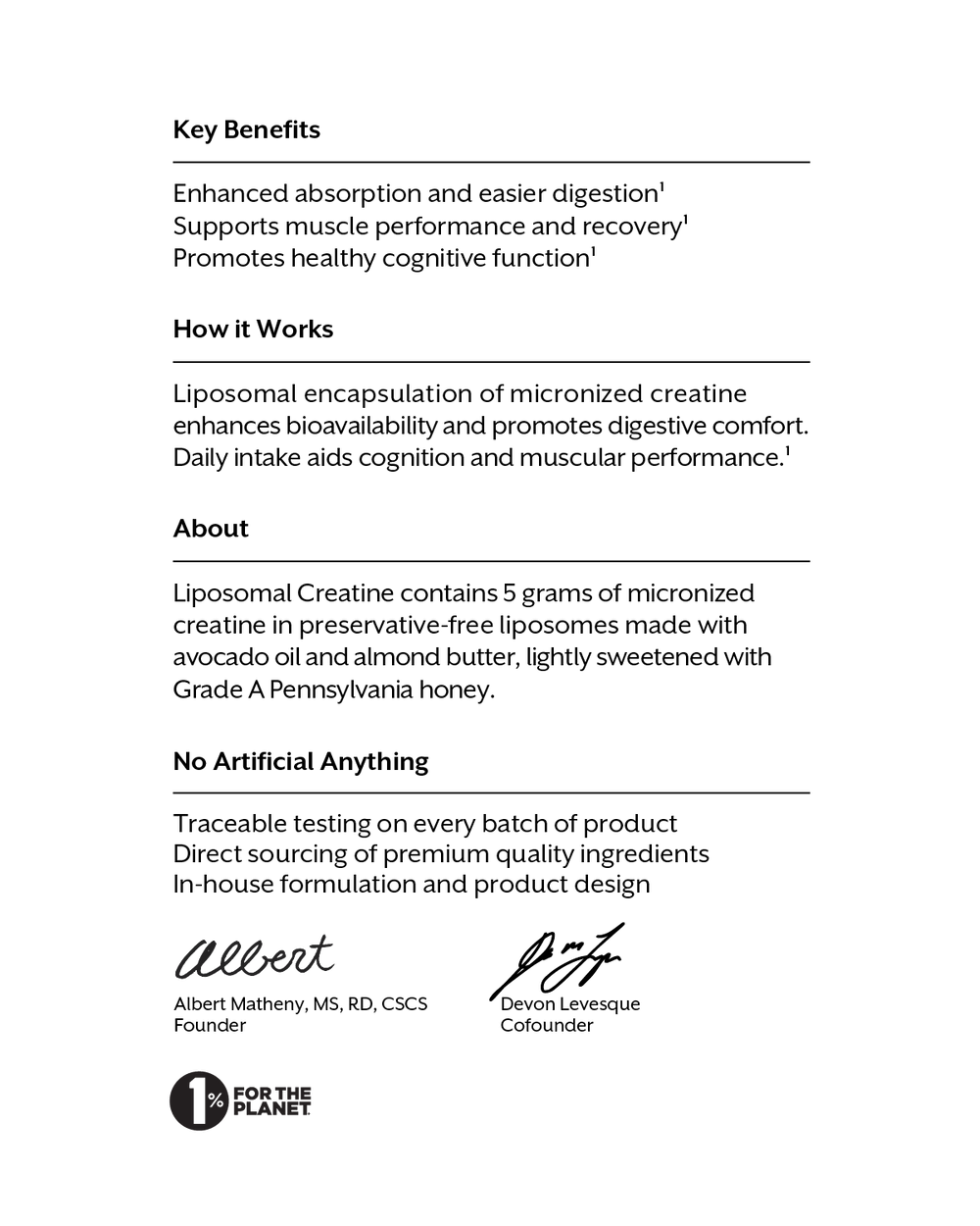 Liposomal Creatine
