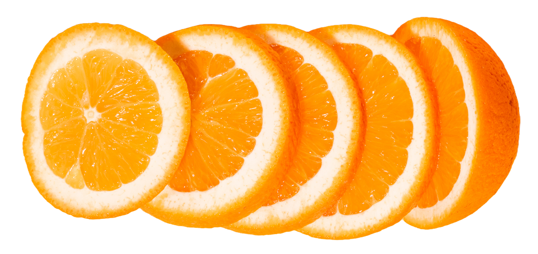 Fresh orange slices