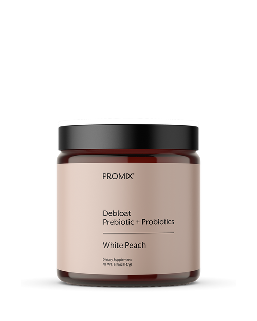 White Peach Debloat: Prebiotic + Probiotic, 30 Serving Jar